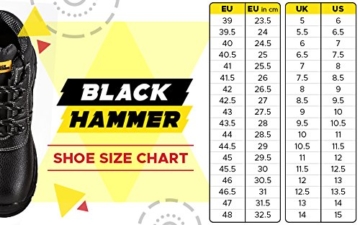 Black Hammer Sicherheitsschuhe Herren S3 SRC leicht Kunststoffkappe und Kevlar Zwischensohle Wasserdicht Arbeitsschuhe knöchelhoch Sicherheitsstiefel Wanderschuhe 9007 (42 EU) - 