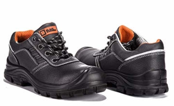 Black Hammer Sicherheitsschuhe Herren S3 SRC Verbundstoff Kappe Und Kevlar Zwischensohle Atmungsaktiv Leicht Arbeitsschuhe Metallfrei Knöchelhoch Wanderschuhe 2252 (44 EU) - 