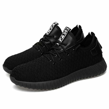 CHNHIRA Arbeitsschuhe Herren Stahlkappe Sicherheitsschuhe Leicht Sportlich und Atmungsaktiv Schutzschuhe Turnschuhe Damen Unisex(SchwarzA, EU 39) - 3