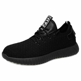 CHNHIRA Arbeitsschuhe Herren Stahlkappe Sicherheitsschuhe Leicht Sportlich und Atmungsaktiv Schutzschuhe Turnschuhe Damen Unisex(SchwarzA, EU 39) - 1