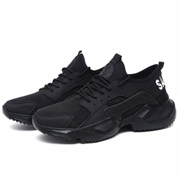 CHNHIRA Unisex Erwachsene Damen Herren Sicherheitsschuhe Arbeitsschuhe Schutzschuhe mit Stahlkappe (EU 42 Schwarz A) - 2