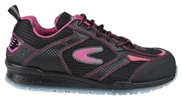 COFRA Moderner, Leichter Sicherheitshalbschuh für Damen Eva S1P SRC (40, schwarz-pink) -