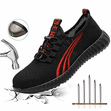 COOU Arbeitsschuhe Herren S3 Leicht Comfort Sicherheitsschuhe rutschfest Sportlich Jogger Sneaker für Frauen Männer - 2