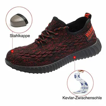 COOU Arbeitsschuhe Herren s3 Leicht Sportlich Sicherheitsschuhe Damen Sneaker Sommer Atmungsaktiv Mesh Schutzschuhe Hiking Schuhe - 2