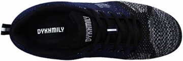 DYKHMILY Sicherheitsschuhe Herren Damen Hiking Schuhe D-05 Leichte Atmungsaktiv reflektierende Anti-Smashing Strickschuhe Trekking（Blau，44 EU） - 5