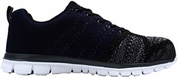 DYKHMILY Sicherheitsschuhe Herren Damen Hiking Schuhe D-05 Leichte Atmungsaktiv reflektierende Anti-Smashing Strickschuhe Trekking（Blau，44 EU） - 7