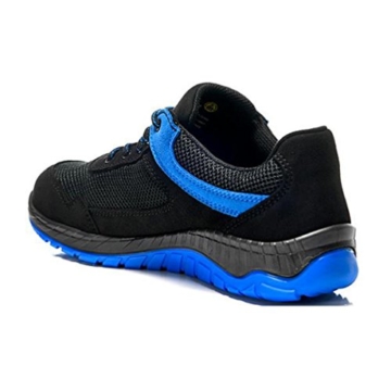 ELTEN Lonny S1 Sicherheitsschuhe mit Perfekter Dämpfung, Farbe:schwarz/blau, Schuhgröße:44 (UK 9.5) - 