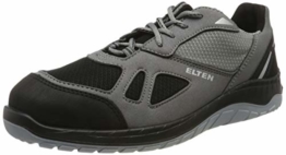 ELTEN Sicherheitsschuhe MALCOLM grey Low ESD S1P, Herren, sportlich, leicht, schwarz/grau, Stahlkappe - Größe 40 -