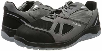 ELTEN Sicherheitsschuhe MALCOLM grey Low ESD S1P, Herren, sportlich, leicht, schwarz/grau, Stahlkappe - Größe 40 - 