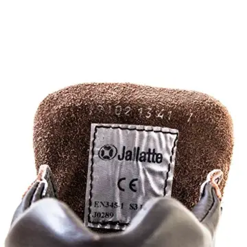 Jallatte Sicherheitsstiefel S3 LOG306 Braun Herren - HRO, wasserabweisendes Vollnarbenleder, hitzebeständige Sohle, durchtrittsicher, Zehenschutz Dank Stahlkappe (42 EU) - 6