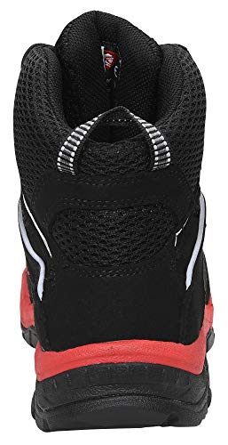 JORI Sicherheitsschuhe jo ACTIVE Mid ESD S1P, Damen und Herren, Sneaker, sportlich, Schwarz, Kunststoffkappe, Halbstiefel - Größe 39 - 