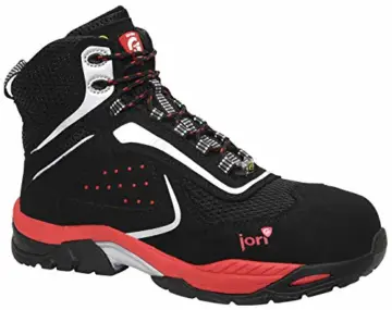 JORI Sicherheitsschuhe jo ACTIVE Mid ESD S1P, Damen und Herren, Sneaker, sportlich, Schwarz, Kunststoffkappe, Halbstiefel - Größe 39 -