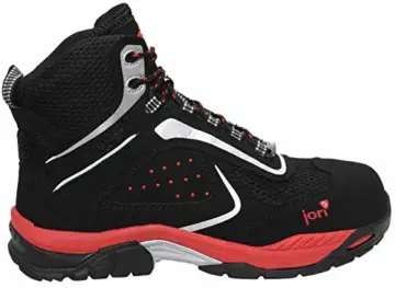 JORI Sicherheitsschuhe jo ACTIVE Mid ESD S1P, Damen und Herren, Sneaker, sportlich, Schwarz, Kunststoffkappe, Halbstiefel - Größe 39 - 