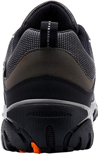 LARNMERN Sicherheitsschuhe Arbeitsschuhe Herren, Sicherheit Stahlkappe Stahlsohle Anti-Perforations Luftdurchlässige Schuhe (42 EU, Schwarz) - 