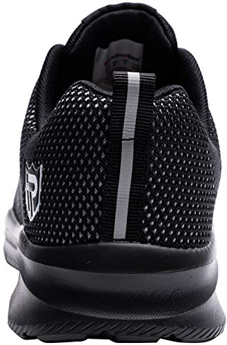 LARNMERN Sicherheitsschuhe, Arbeitsschuhe Herren und Damen S1 leichte Schutzschuhe Stahlkappe Sportschuhe atmungsaktiv, Schwarz - Black Cc - Größe: 6.5 UK - 