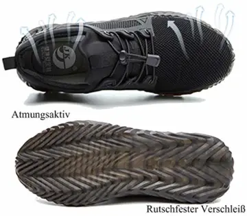 Nasonberg Sicherheitsschuhe Arbeitsschuhe Herren Damen s3 Leicht Schutzschuhe mit Stahlkappen Sportlich Atmungsaktiv, 05Schwarz 43 EU - 5