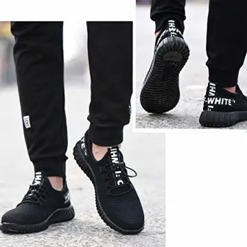 Nasonberg Sicherheitsschuhe Arbeitsschuhe Herren Damen s3 Leicht Schutzschuhe mit Stahlkappen Sportlich Atmungsaktiv, 01Schwarz 40 EU - 6