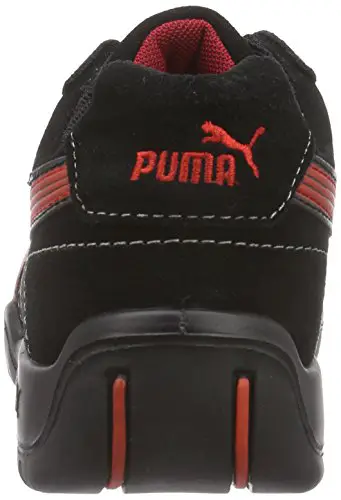 Puma Safety Shoes Silverstone Low S1P HRO SRC, Puma 642630-210-42 Herren Sicherheitsschuhe, Schwarz (schwarz/rot 210), EU 42 - 2