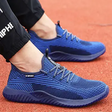 Sicherheitsschuhe Herren S3 Arbeitsschuhe Herren Damen Leicht Stahlkappe Schutz Atmungsaktiv Turnschuhe Mesh Wandern Sportlich Sneaker 35-48 EU - 6