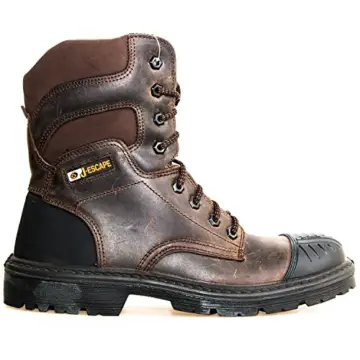 Sicherheitsstiefel S3 Jalatte® LOG517 Braun Herren - wasserabweisendes Vollrindleder, hitzebeständige Sohle, metallfrei, durchtrittsicher, Zehenschutz (42) - 1