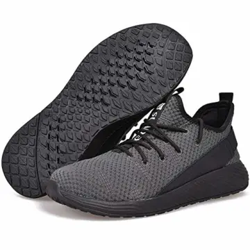 SUADEEX Sicherheitsschuhe Herren Arbeitsschuhe Damen s3 Stahlkappe Schutzschuhe mit Stahlkappen Leicht Atmungsaktiv,3 Grau,42EU - 