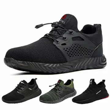 SUADEEX Sicherheitsschuhe Herren s3 Arbeitsschuhe Damen Leicht Atmungsaktiv Schutzschuhe mit Stahlkappe Sportlich Schuhe,02-Schwarz,41 EU -