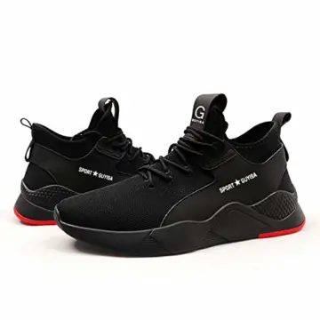 TQGOLD® Sicherheitsschuhe Herren Damen S3 Arbeitsschuhe Leicht Sportlich Sneaker Schutzschuhe mit Stahlkappe Schwarz Größe 42 - 3